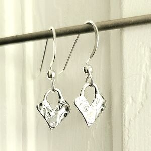 Artisan Sterling Silver Heart Earrings